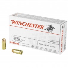 Winchester Ammunition USA, 380ACP, 95 Grain, Full Metal Jacket, 50 Round Box Q4206