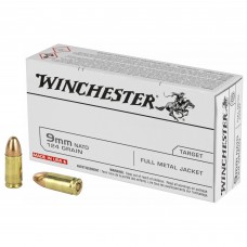 Winchester Ammunition USA, 9MM, 124 Grain, Full Metal Jacket, 50 Round Box Q4318