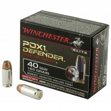 Winchester Ammunition Defender, Supreme Elite, 40S&W, 165 Grain, Bonded Jacketed Hollow Point, PDX1, 20 Round Box S40SWPDB