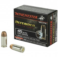 Winchester Ammunition Defender, Supreme Elite, 45ACP, 230 Grain, PDX1, 20 Round Box S45PDB