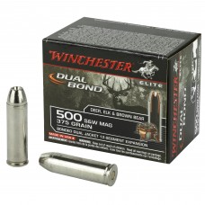 Winchester Ammunition Dual Bond, Supreme Elite, 500 S&W, 375 Grain, DB, 20 Round Box S500SWDB