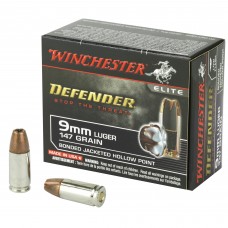 Winchester Ammunition Defender, 9MM, 147 Grain, PDX1, Bonded Jacketed Hollow Point, 20 Round Box S9MMPDB1