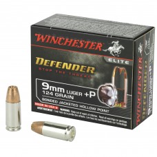 Winchester Ammunition Defender, 9MM +P, 124 Grain, PDX1, Bonded Jacketed Hollow Point, 20 Round Box S9MMPDB