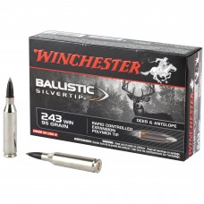 Winchester Ammunition Supreme, 243WIN, 95 Grain, Supreme Ballistic Silvertip, 20 Round Box SBST243A