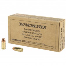 Winchester Ammunition Service Grade, 380ACP, 95Gr, Full Metal Jacket, 50 Round Box SG380W