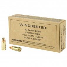 Winchester Ammunition Service Grade, 9MM, 115Gr, Full Metal Jacket, 50 Round Box SG9W