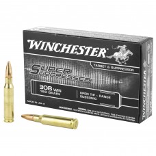 Winchester Ammunition Super Suppressed, 308 Win, 168 Grain, Open Tip, 20 Round Box SUP308