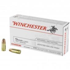 Winchester Ammunition USA, 9MM, 147 Grain, Jacketed Hollow Point, 50 Round Box USA9JHP2