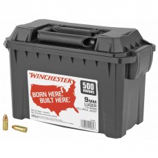 Winchester Ammunition USA, 9MM, 115 Grain, Full Metal Jacket, 500 Round Ammo Can WW9C