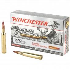 Winchester Ammunition Deer Season XP Copper Impact, 270 Win, 130 Grain, Lead Free, Copper Extreme Point Polymer Tip, 20 Round Box, California Certified Nonlead Ammunition X270DSLF