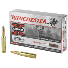 Winchester Ammunition Super-X, 308WIN, 180 Grain, Power Point, 20 Round Box X3086