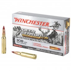 Winchester Ammunition Deer Season XP, Copper Impact, 308 Win, 150 Grain, Poly Tip, Lead Free, 20 Round Box, California Certified Nonlead Ammunition X308DSLF