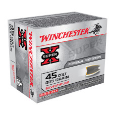 Winchester Ammunition Super-X, 45LC, 225 Grain, Silvertip Jacketed Hollow Point, 20 Round Box X45CSHP2