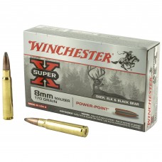 Winchester Ammunition Super-X, 8MM Mauser, 170 Grain, Power Point, 20 Round Box X8MM