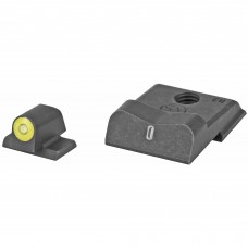 XS Sights DXT2 Big Dot Tritium Front, White Stripe Express Rear, Fits S&W M&P 9 SHIELD EZ, Green with Yellow Outline SW-0032S-5Y