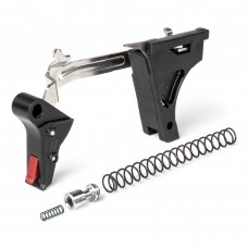ZEV Technologies PRO Flat Drop-In Trigger Kit, Fits Glock 40 Gen 1-3, Black w/ Red Safety FFT-PRO-DRP-3G40-B-R