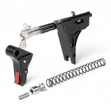 ZEV Technologies PRO Flat Drop-In Trigger Kit, Fits Glock 9MM Gen 4, Black w/ Red Safety FFT-PRO-DRP-4G9-B-R