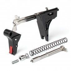 ZEV Technologies PRO Flat Drop-In Trigger, Ultimate Kit, Fits Glock 9MM Gen 4, Black w/ Red Safety FFT-PRO-ULT-4G9-B-R