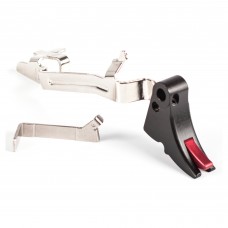ZEV Technologies Fulcrum Trigger Bar Kit, Adjustable 2-6 lbs, Small, Black w/ Red Safety, Includes Zev PRO Connector FUL-ADJ-BAR-SM-B-R