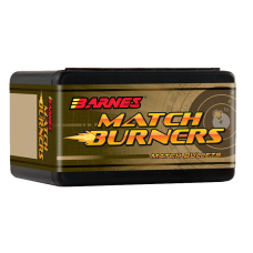 Barnes Match Burner .22 Caliber .224 Diameter 52 Grain Hollow Point Flat Base Bullets box of 100
