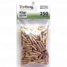Top Brass .223 62 Grain SS109 FMJ Pull Down Bullets 250 pieces