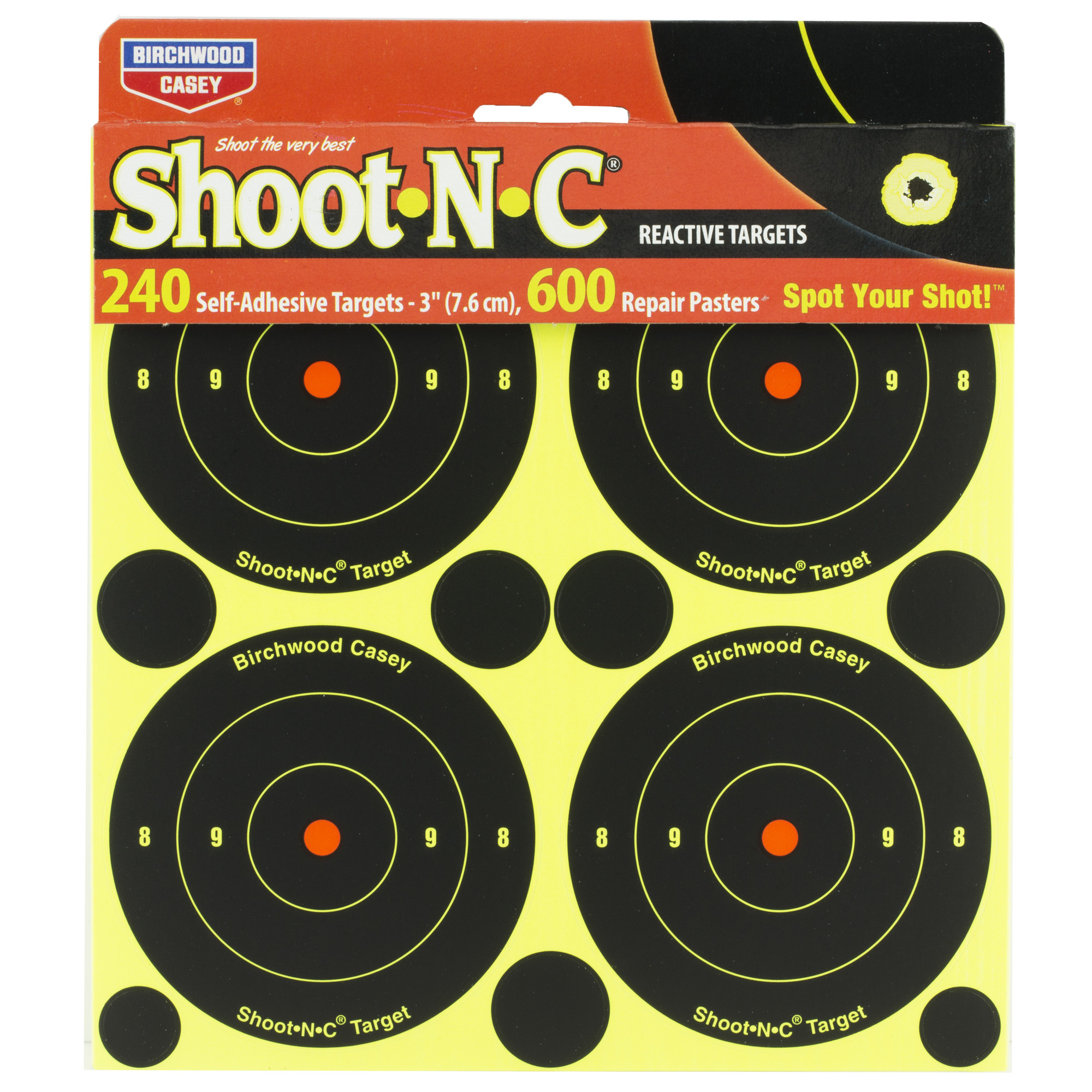 Birchwood Casey Shoot-N-C Target, Round Bullseye, 3 Bi1-BC-34375-img-1