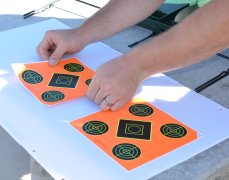 Applying Caldwell Orange Peel Targets to the target backer