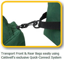 Caldwell Deadshot Shooting Bags quick connect feature