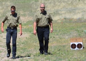 Setting up cardboard box target